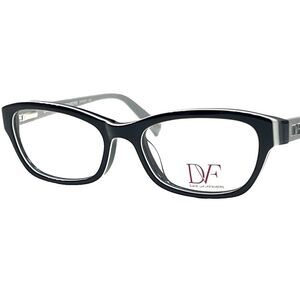 NEW Diane von Furstenberg DVF 5047 001 Black & Gray Eyeglasses Frames 50-17-135